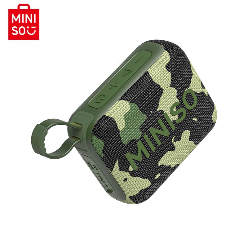 Miniso M101 Bluetooth Wireless Portable Speaker with Lanyard, Portable IPX4 Waterproof, Hands-Free Speakerphone Rechargeable Using Micro USB, Wireless Stereo for Beach, Home Built-in Battery, Waterproof and Dustproof Feature