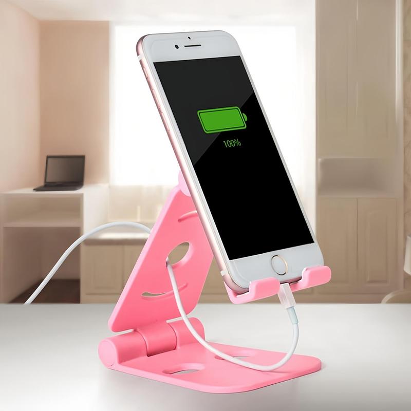 Foldable Phone Holder, 1 Count Multifunctional Hollow Out Design Phone Stand, Portable Phone Holder for Home Office, Universal Phone Accessories