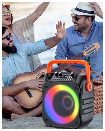 Karaoke Machine with Two Wireless Microphones, Portable Karaoke Machine for Adults & Kids, Karaoke Microphone with PA System, LED Lights,for TF Card USB, AUX In, FM, REC,TWS Audio Smartphone