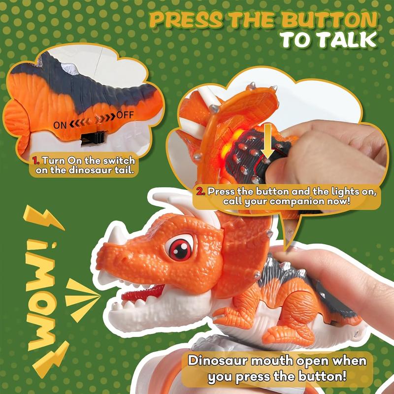 Rechargeable Dinosaur Toy Walkie Talkies for Kids for Outdoor Camping Games & Birthday Xmas Toys Gifts for 3+ Years Old Boys Girls Kids (2)