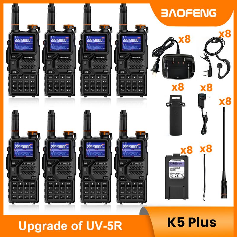 BAOFENG K5 Plus (Upgrade of UV-5R) Walkie Talkie Long Range, Long Distance Ham Radio with Copy Frequency,USB-C,NOAA for Hunting,Audio & Video Product