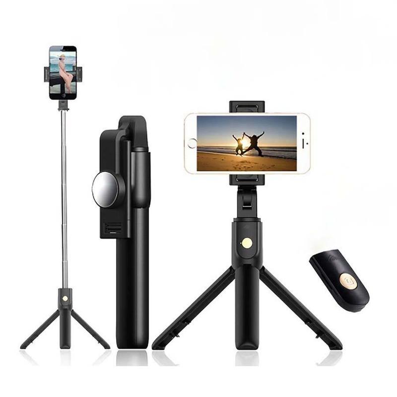 Adjustable Selfie Stick Tripod with Extendable Rod for iPhone, Portable Phone Stand Tripod for Live Streaming, Universal Adjustable Bluetooth-compatible Phone Holder for Mobile Phone, Smartphone Accessories