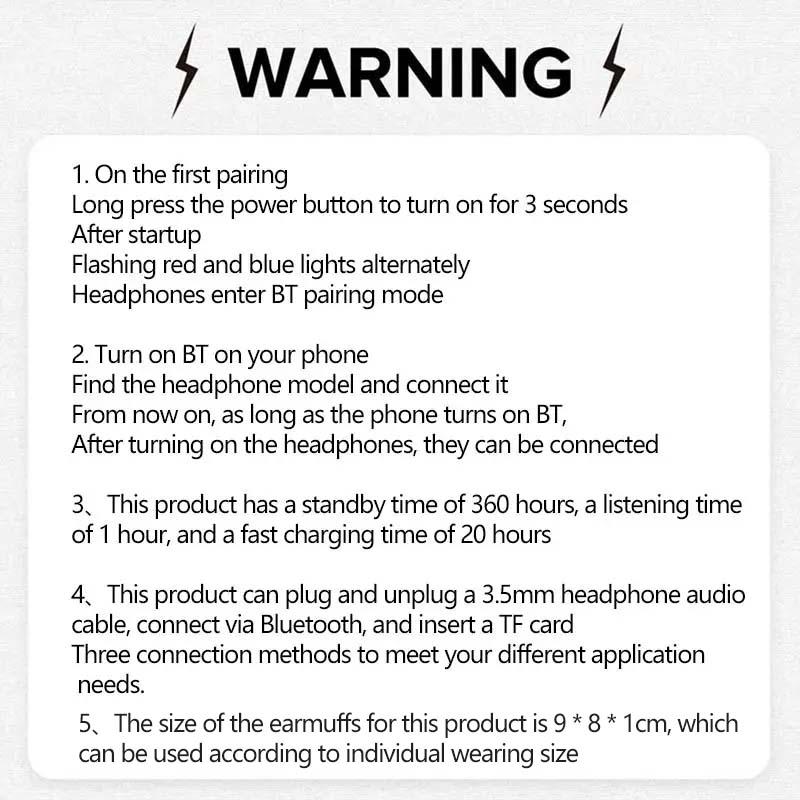 Folding Wireless Headphones Gaming Headset, Over Ear BT Headphones with Microphone for Phone PC, Long Standby Audio HiFi Bass Earphone Earbuds for iPhone 15 Pro Max, Headphone for Sports Music Work, Summer Gift, Gaming Headset, Back to School Gifts