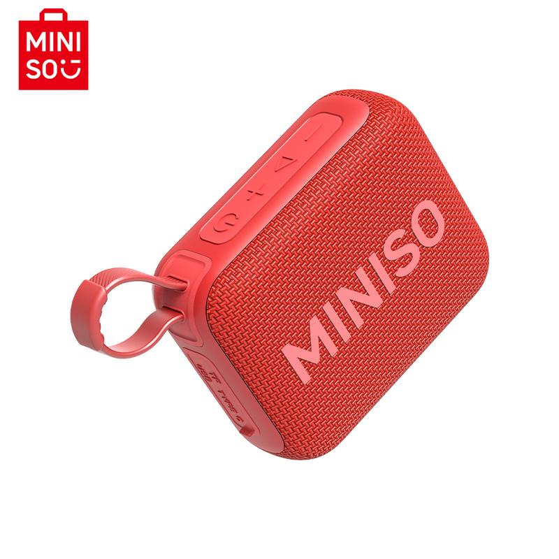 Miniso M101 Bluetooth Wireless Portable Speaker with Lanyard, Portable IPX4 Waterproof, Hands-Free Speakerphone Rechargeable Using Micro USB, Wireless Stereo for Beach, Home Built-in Battery, Waterproof and Dustproof Feature