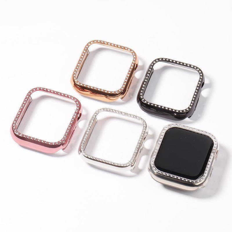 Artificial Rhinestone Decor Watch Case, 1 Count Watch Cover Compatible With Apple Watch, Smart Watch Protective Accessories, Wearable Accessories, Summer Gift