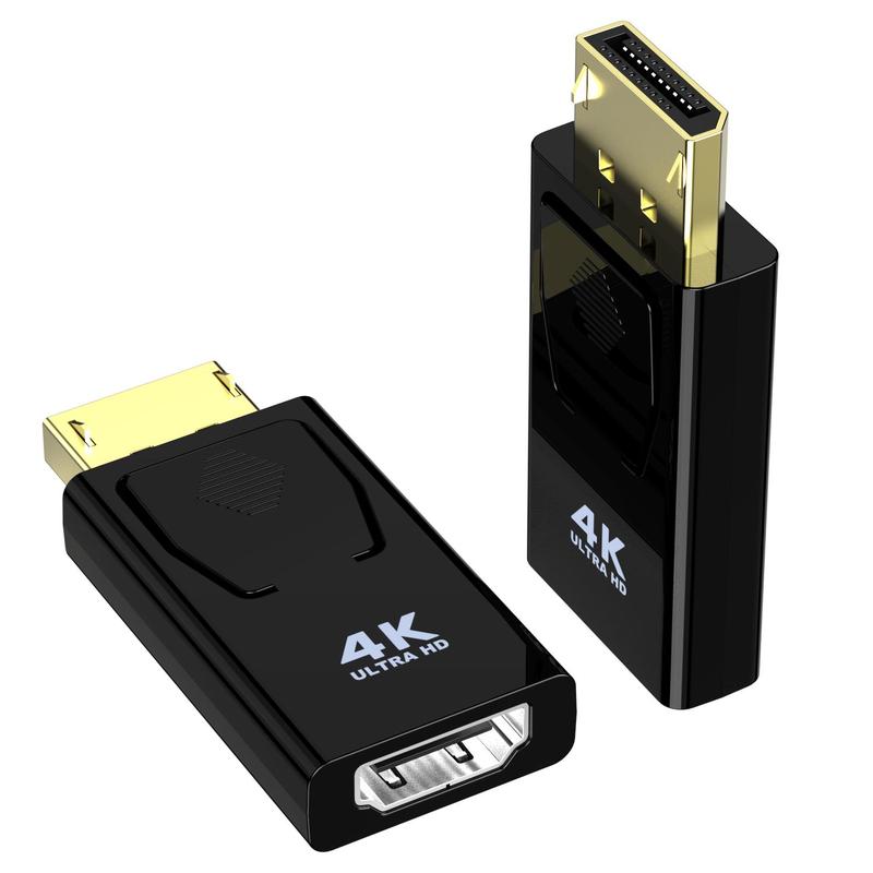 Portable DP To HDMI Adapter, Display Port Male To HDMI Female Converter, Laptop Connection To TV Adapter, Audio & Video Accessories