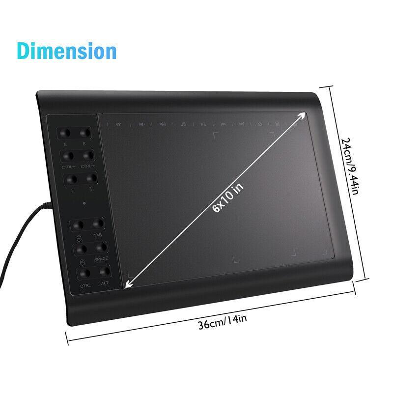 Artist Pro Graphics Drawing Tablet 10x6