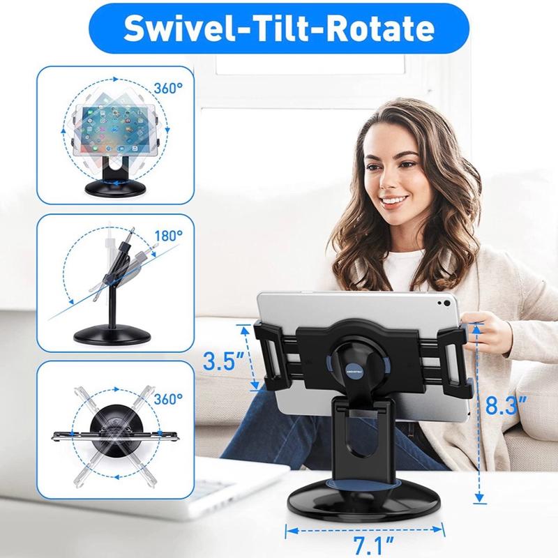 AboveTEK 360° Rotating Tablet Stand, Fits 6