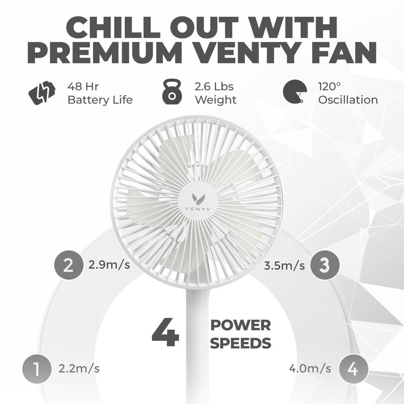 Venty Fan Portable Fan & Rechargeable -  Your Ultimate Cool Companion Mobile Usb