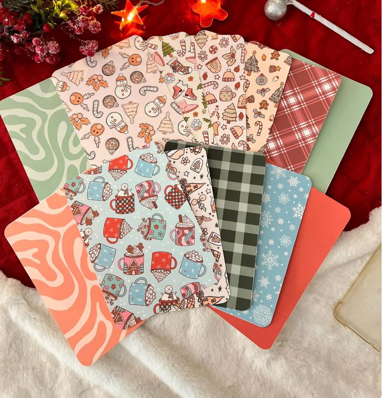 Festive Christmas Kindle Device Inserts - Durable Cardstock Inserts for Clear Case Covers | Oasis Paperwhite Skins | Decoration Gifts for Readers | Basic Reading Accessories | Booktok | Book Lover