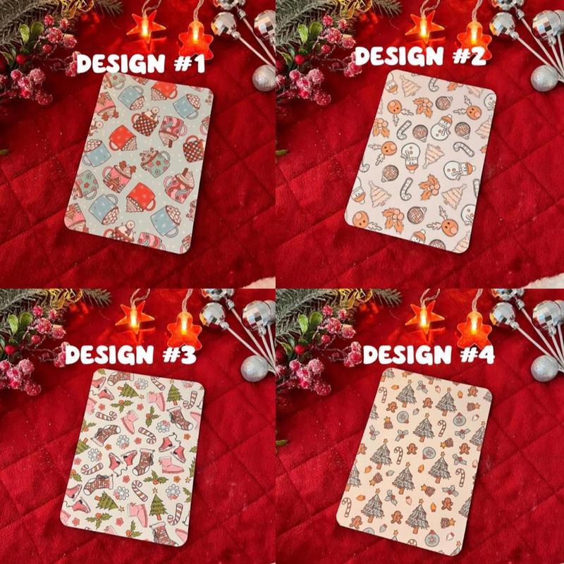 Festive Christmas Kindle Device Inserts - Durable Cardstock Inserts for Clear Case Covers | Oasis Paperwhite Skins | Decoration Gifts for Readers | Basic Reading Accessories | Booktok | Book Lover