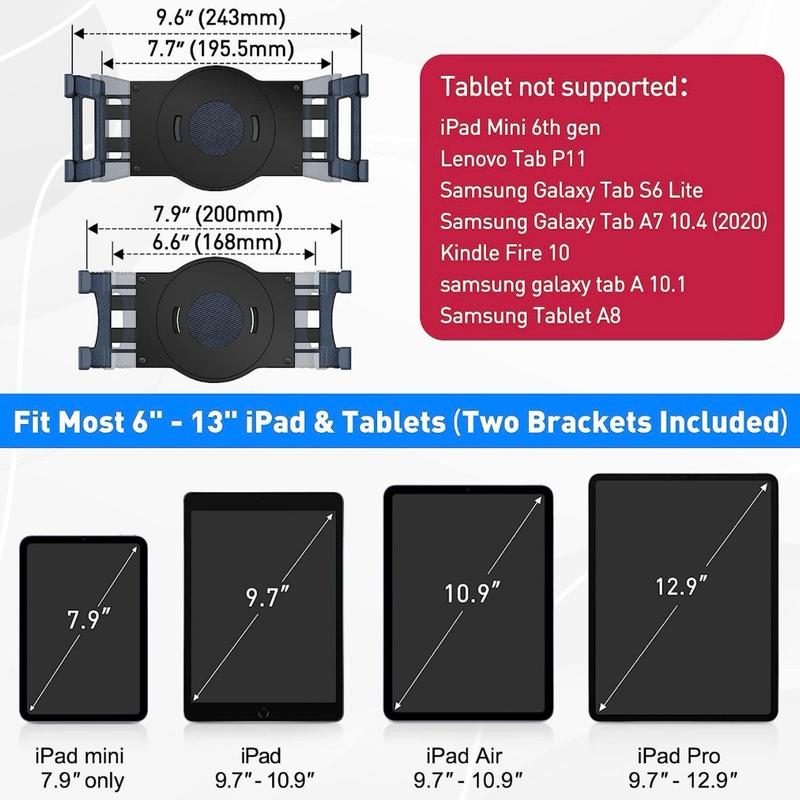 AboveTEK 360° Rotating Tablet Stand, Fits 6