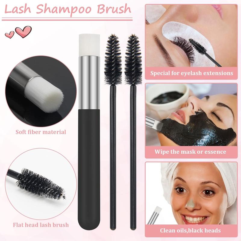 5PCS Lash Fan Kit - USB Mini Portable Lash Dryer, Squeeze Bottle and Lash Shampoo Brushes for Home and Salon Supplies lash extension