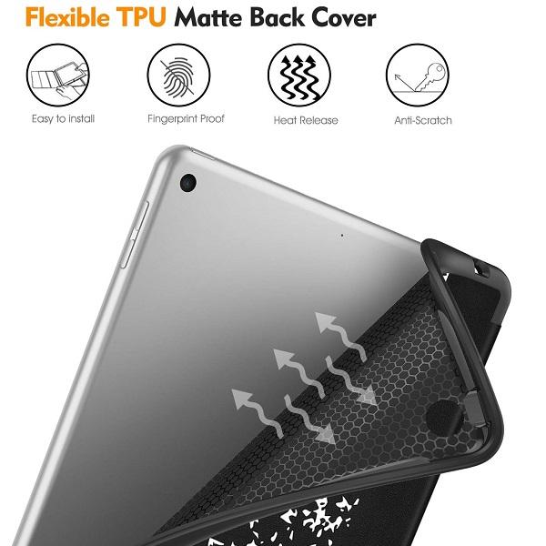 Fintie SlimShell Case for iPad 9th 8th 7th Gen 10.2-inch with Soft TPU Back, Built-in Pencil Holder, Auto-Wake Sleep, Custom iPad Protective Case