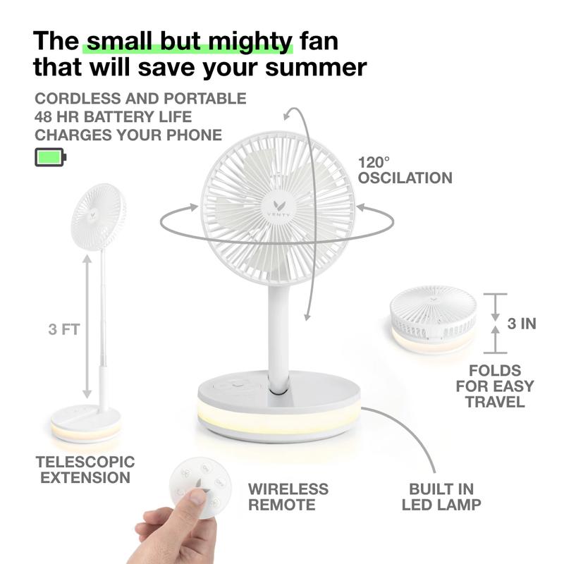 Venty Fan Portable Fan & Rechargeable -  Your Ultimate Cool Companion Mobile Usb