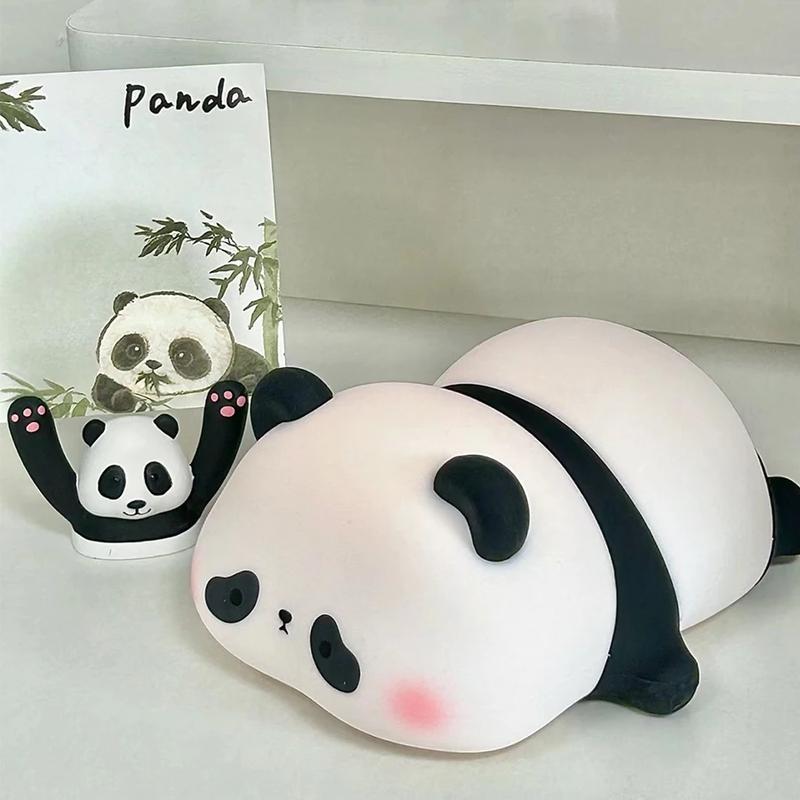 Panda LED Night Light, Cute Silicone Panda Night Light USB Touch Night Lamp, Bedroom Timing Lamp For Decoration Children's Gift