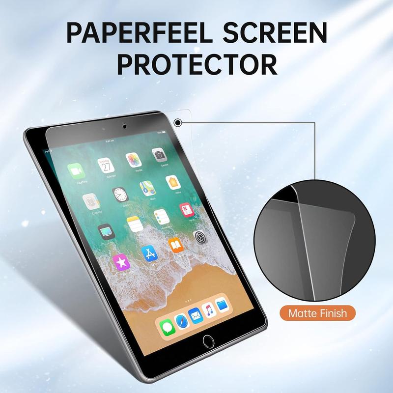 2 Pack Paperfeel Screen Protector for iPad 6th Generation 9.7 Inch for Drawing | Paperfeel Film for iPad 5th Gen Write and Draw Like on Paper | Anti-Glare Matte PET Film for iPad 5th 6th Gen