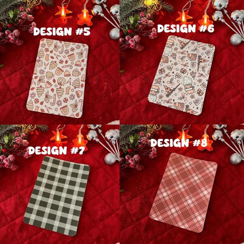 Festive Christmas Kindle Device Inserts - Durable Cardstock Inserts for Clear Case Covers | Oasis Paperwhite Skins | Decoration Gifts for Readers | Basic Reading Accessories | Booktok | Book Lover