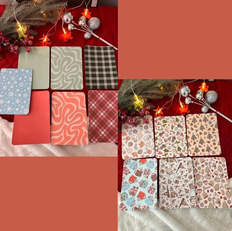 Festive Christmas Kindle Device Inserts - Durable Cardstock Inserts for Clear Case Covers | Oasis Paperwhite Skins | Decoration Gifts for Readers | Basic Reading Accessories | Booktok | Book Lover