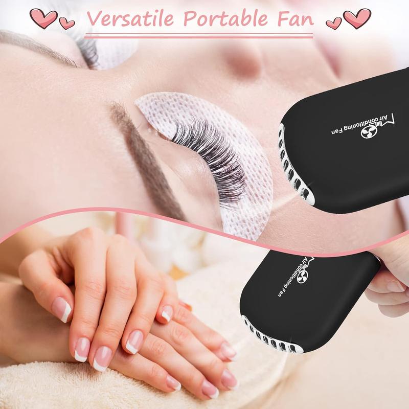 5PCS Lash Fan Kit - USB Mini Portable Lash Dryer, Squeeze Bottle and Lash Shampoo Brushes for Home and Salon Supplies lash extension