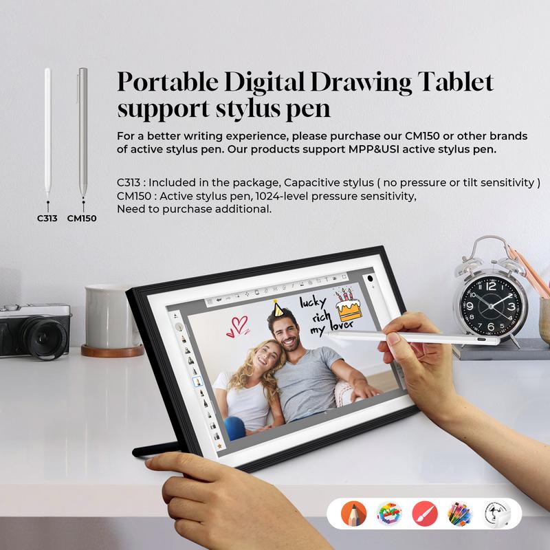 CHANGING F10S 10.1” All-in-one Smart Dispaly|Google Calendar&Digital Picture Frame&Voice Assistant-Hey Google&Homehub|Google Photos safe in 15GB Cloud storage&32GB ROM|Anti-glare Touchscreen on Wall|Spotify|Drawing Tablet|Netflix|Battery(Black Plastic)