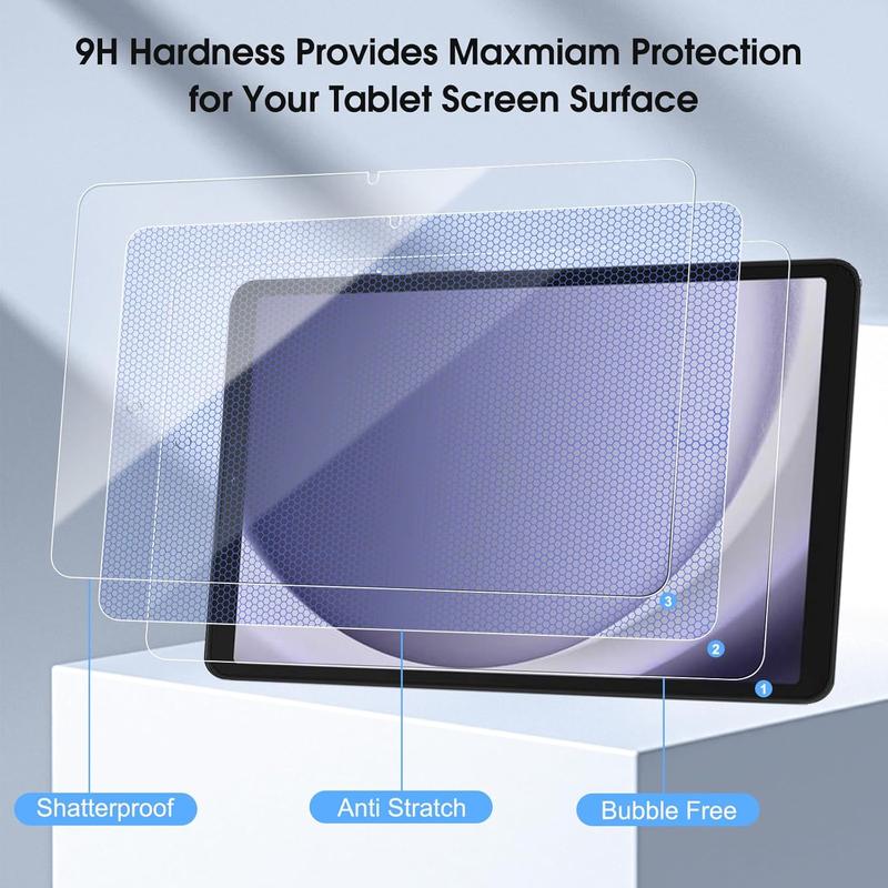 2 Pack Screen Protector for Samsung Galaxy Tab A9+ Plus (11-Inch 2023,Model SM-X210 X216 X218), Anti-Scratch 9H Hardness Tempered Glass Film