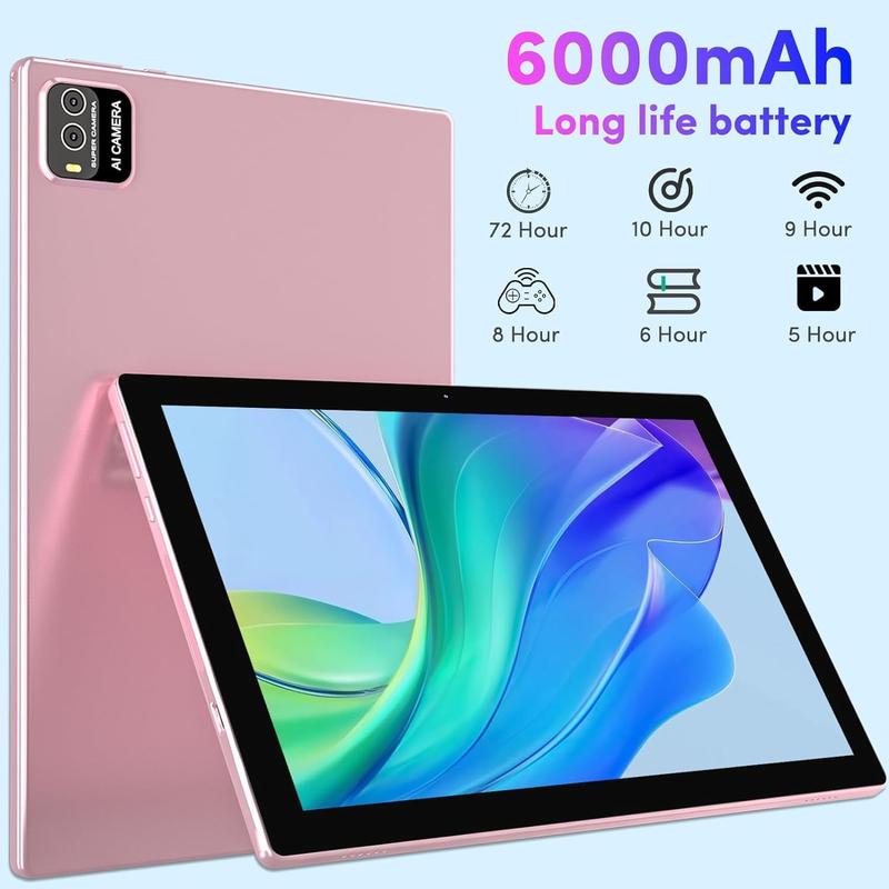 Android 13 tablet with keyboard, 10.1 inch 2 in 1 Tablets, 12GB RAM + 128GB ROM 2.0GHz CPU tableta, 2.4g 5G wifi6 BT 5.0 tablet PC, 1280*800 HD tablet with case mouse stylus film, 6000mAh battery tablet