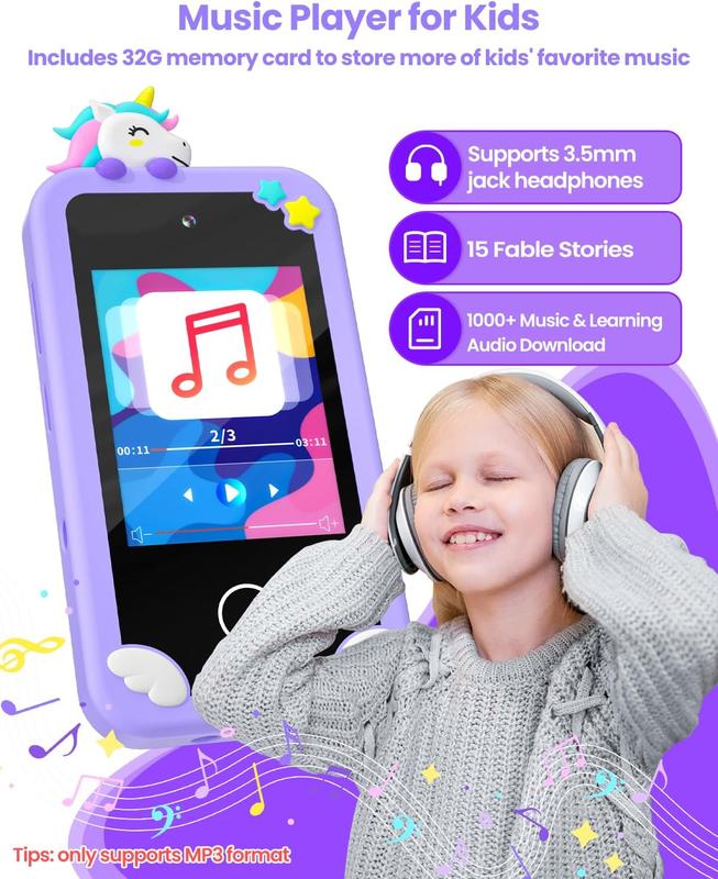 Kids Toy Smart Phone,Smart Phone Toys for Girls with High-definition Camera-Phone Toys with Learning Games,Travel Toys with MP3 Music Player for Birthday Gifts for Boys Girl Boy Girl Birthday Gifts touch screen toy game phone