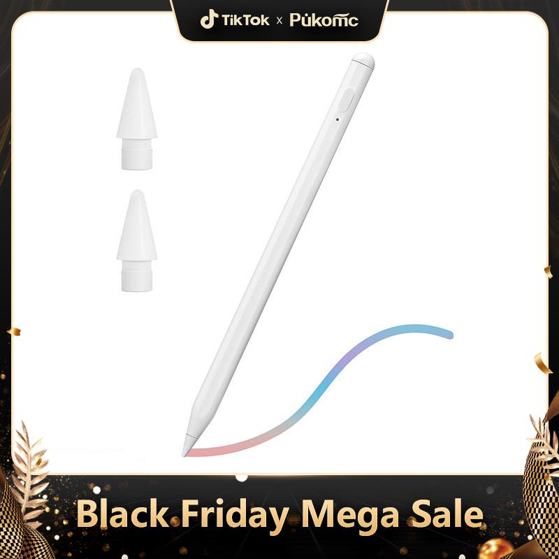 iPad 9 and 10 generation Stylus - 2x Fast charging Active Pencil Palm rejection tilt sensor, compatible with 2018-2023 Apple iPad Pro11&12.9 