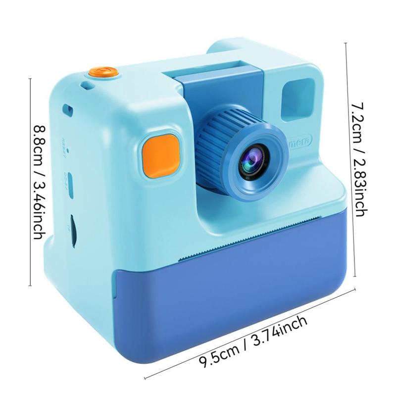 KGG Instant Camera with Thermal Printer, 1 Set Rechargeable Digital Photo Print Camera, Video Camera Toy, Birthday Gift for Girls