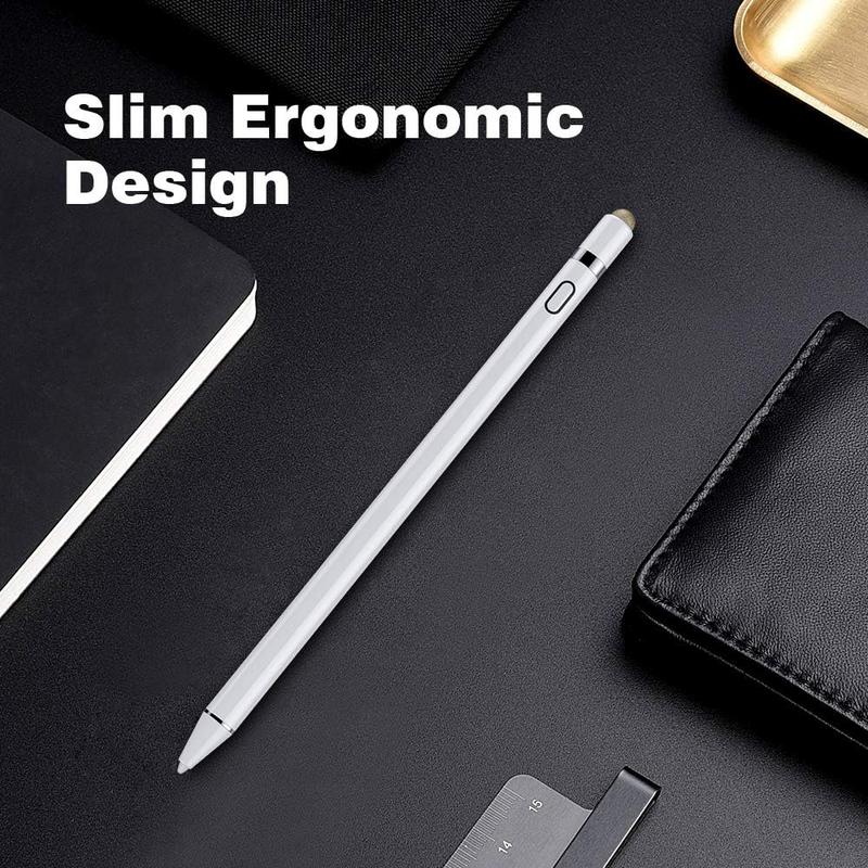 Stylus Pen for iPad Pencil for iPad 10th 9th 8th 7th 6th Gen, 20Hrs Work Palm Rejection Apple Pen for 2018-2024 iPad Pro, iPad Air, iPad Mini High Precise iPad Pencil 1st Gen, White Accessories Computer Tablet