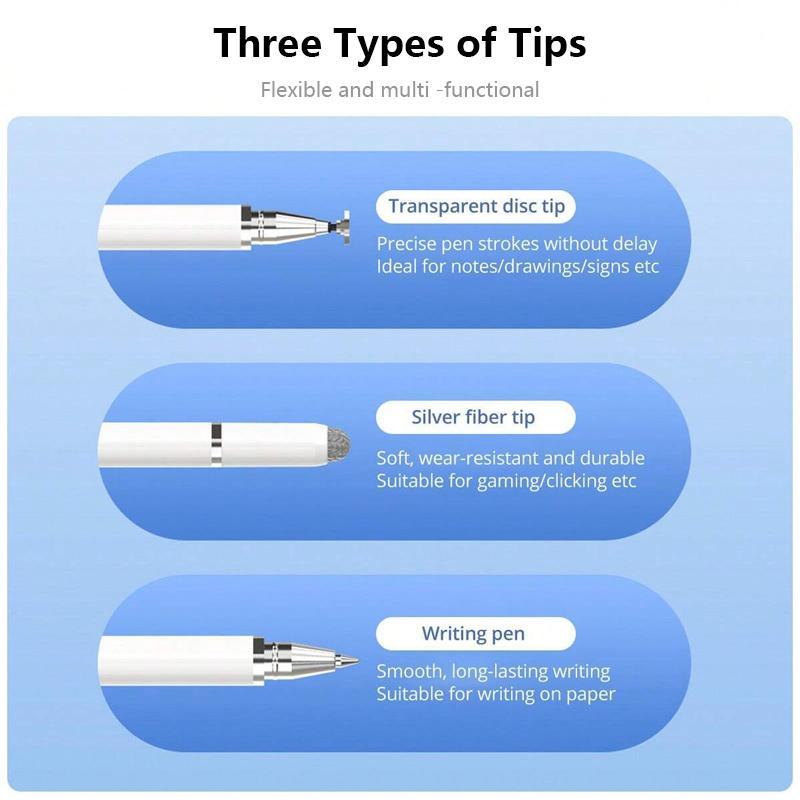 Universal Capacitive Stylus Pen, Magnetic Design Drawing & Writing Stylus Pen, Precision Pencil Compatible with Tablets & Smartphones