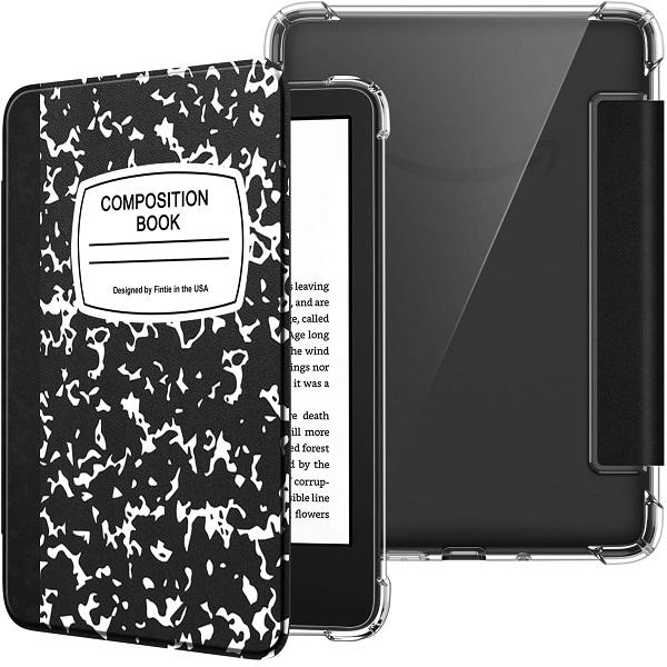 Fintie Slim Case for Kindle Basic 6-Inch (2024 2022), Soft Transparent TPU Back Cover, Auto-Wake Sleep, Slim & Lightweight Kindle Device Cover 2024