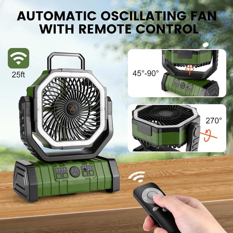 20000 mAh MINI FAN - RECHARGABLE , LED LIGHT ,POWERBANK