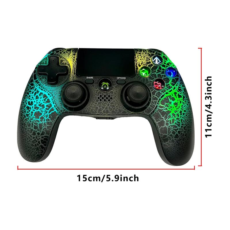 Wireless Gaming Controller for PS4, Wireless Remote Gamepad with 6-Axis Motion Sensor Audio Function, Game Controller Widely for PS4 PC iOS