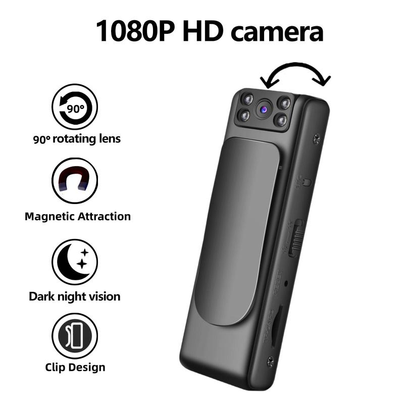 3-in-1 All-around Action Camera, Portable 1080P HD Outdoor Sports Camera, Wearable Body Cam with 90° Rotation Lens & IR Night Vision for Outdoor Sports