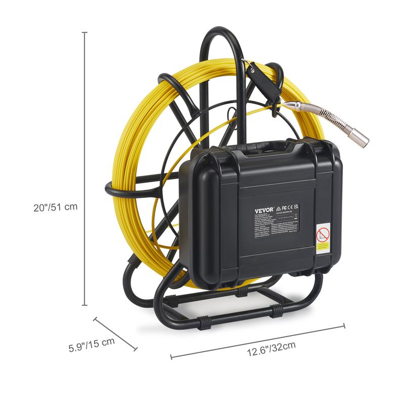 VEVOR Sewer Camera with 512Hz Locator, 165 ft 50 m, 9