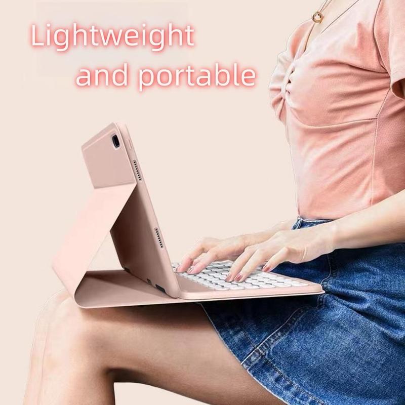 Wireless Keyboard Protective Case with Touchpad, Tablet Keyboard with Pen Slot, Tablet & Computer Accessories for iPad