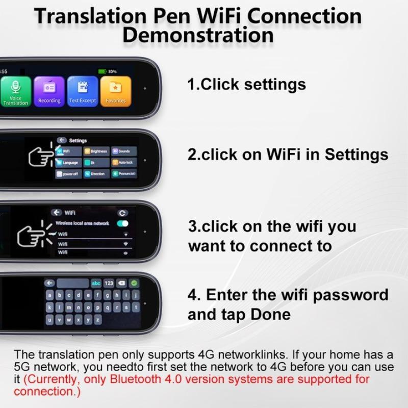 2.99 Inch HD Display Translation Pen for Fall, Multi-purpose One-key Translation Pen, Digital Pen, Multifunctional Translation Pen for Learning, Office, Travel, Stocking Fillers Gift