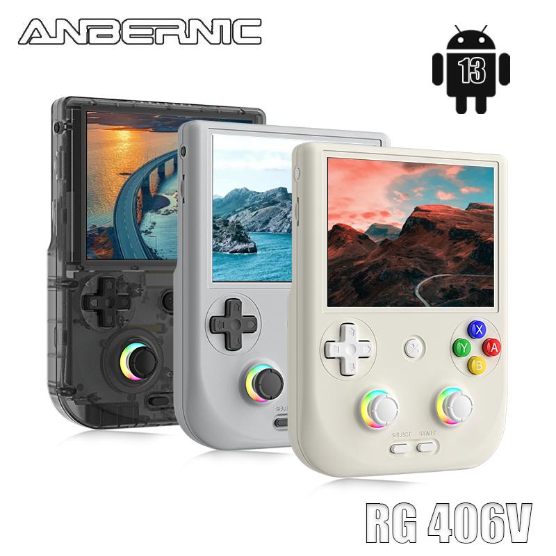 ANBERNIC RG406V Handheld Game Console 4’’ IPS Touch Screen Android 13 Unisoc T820 64-bit Game Player 5500mAh RGB lighting Retro Protection