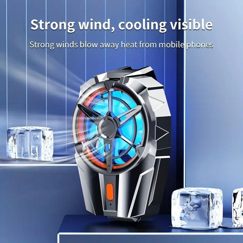 3-speed Adjustable Phone Cooling Fan, Rechargeable Silent Cooler for Smartphone, Mobile Phone Cooling Fan for Gaming, Summer Essentials