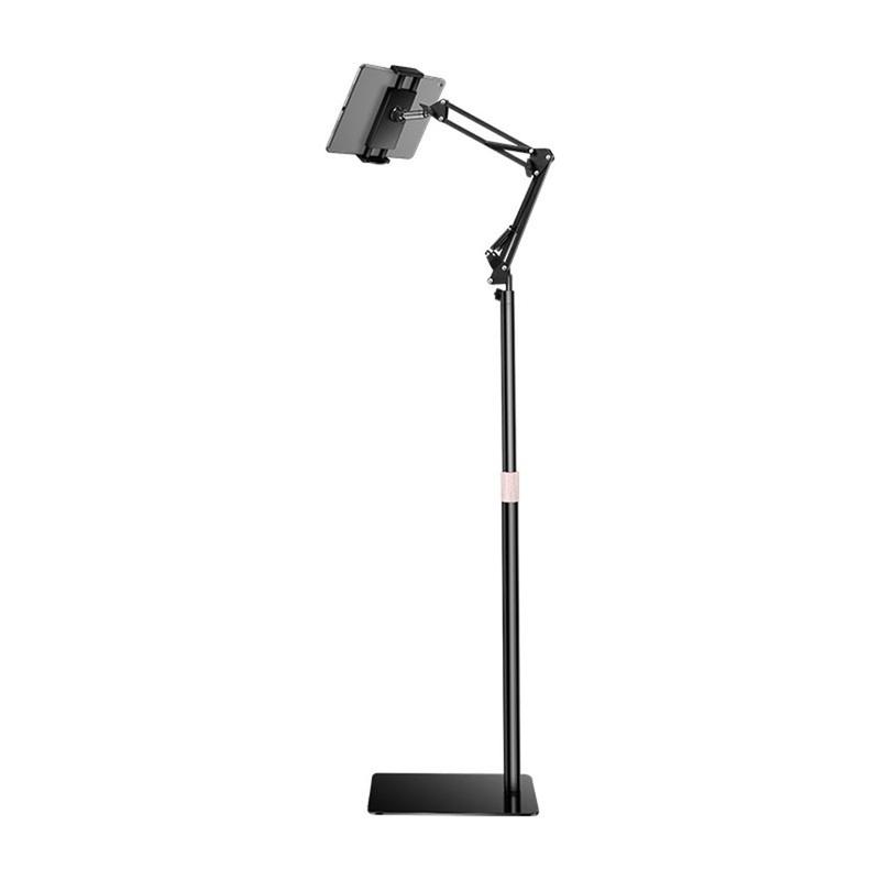 Tablet Floor Stand Holder Adjustable,360-Degree Rotatable Tablet Holder,Tablet Floor Stand For Bed - Angle Height Adjustable, Arm Stretchable, Compatible With 4.5''-10.2'' Tablet And Phones