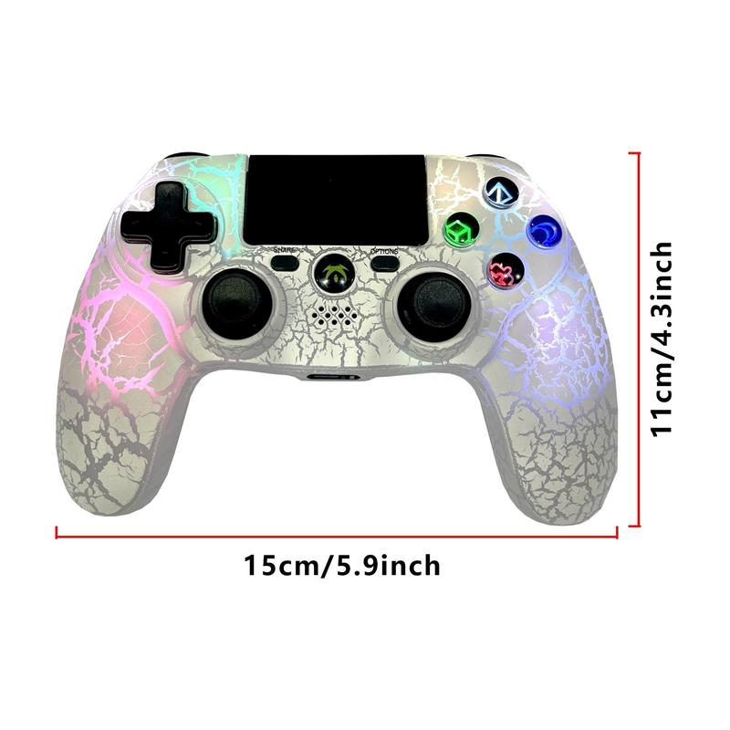 Wireless Gaming Controller for PS4, Wireless Remote Gamepad with 6-Axis Motion Sensor Audio Function, Game Controller Widely for PS4 PC iOS