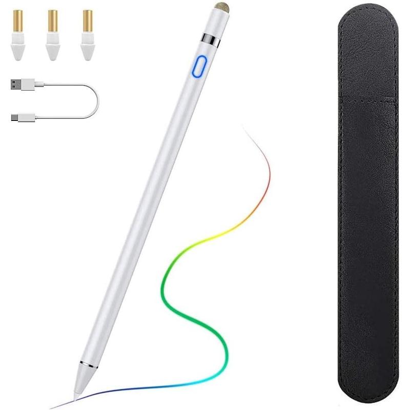 Stylus Pen for iPad Pencil for iPad 10th 9th 8th 7th 6th Gen, 20Hrs Work Palm Rejection Apple Pen for 2018-2024 iPad Pro, iPad Air, iPad Mini High Precise iPad Pencil 1st Gen, White Accessories Computer Tablet