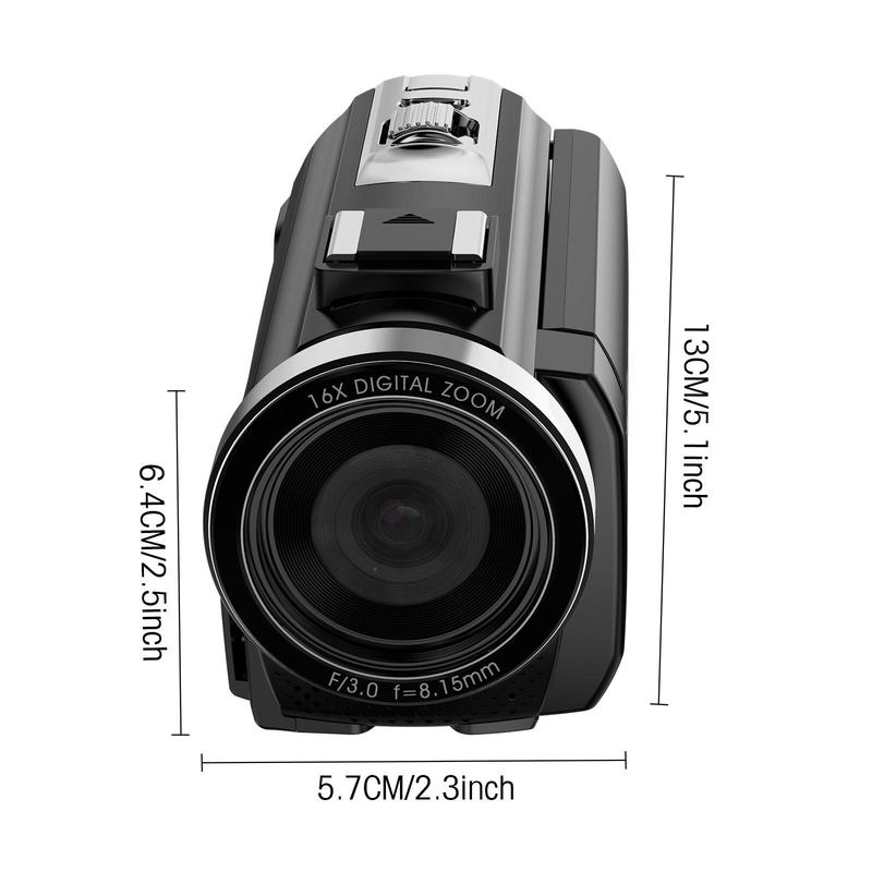 1080P Digital Video Camera, 24MP Pixel 270 Degree Rotatable Camera for Vlogging, 16X Digital Zoom Video Camcorders with 32G Memory Card, Vlogging Camera, Portable Recording Digital Camera, Retro Camera for Recording Life, Boyfriend Gift