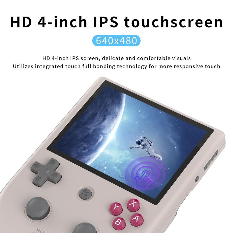 Anbernic RG405V Handheld Game Console for Summer, 4.0 Inch IPS Touch Screen Game Console, Portable Game Console with Game Card & Screen Protector & Type-C Cable, Gamer Console