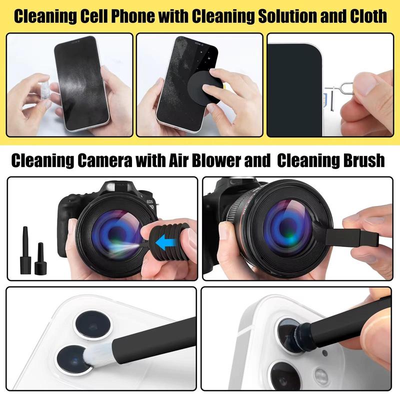 20 in 1 Professional Camera Sensor Lens Cleaning Kit for Canon SONY, Camera Cleaning Tool Set, Earphone Cleaning Stick for Airpods, Camera Cleaning Kit Compatible with iPhone & Android Phone Charging Port