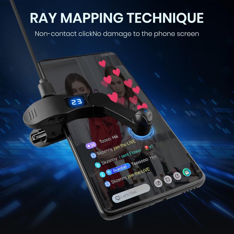 Cell Phone Auto Tapper for iPhone iPad Apps Cell Phone Screen Device Quick Tapper for Gaming, Real-Time Tapping, Lightning Deals, Reward Tasks Quick Tapper Simulates Continuous Finger Tapping (Black) Cell Phone Assistive Devices Accessories Console