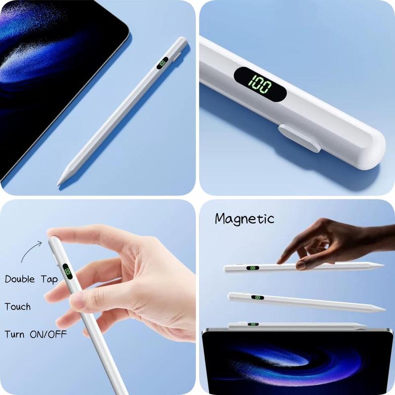 Stylus Pen for iPad, Fast Charging Apple iPad Pencil with Palm Rejection, Tilt Sensitivity,Rechargeable iPad Pen Work for 2018-2024 iPad Mini Air Pro Accessories