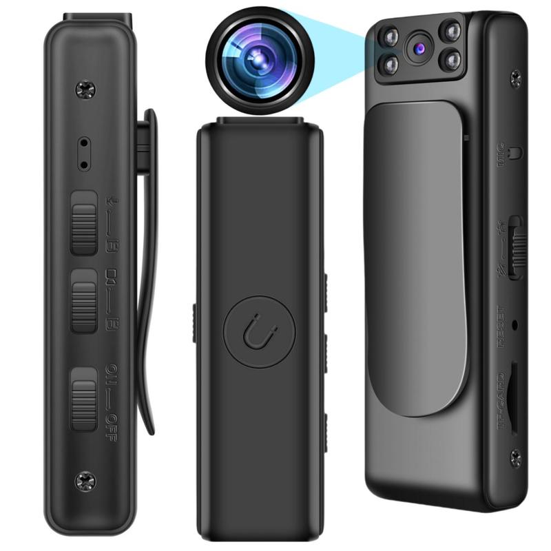 3 in 1 All Around Body Cam, 1 Count Rechargeable 1080P HD Portable Action Camera with 90° Rotatable Lens, Wearable Sports DV Camcorder for Outdoor Sport